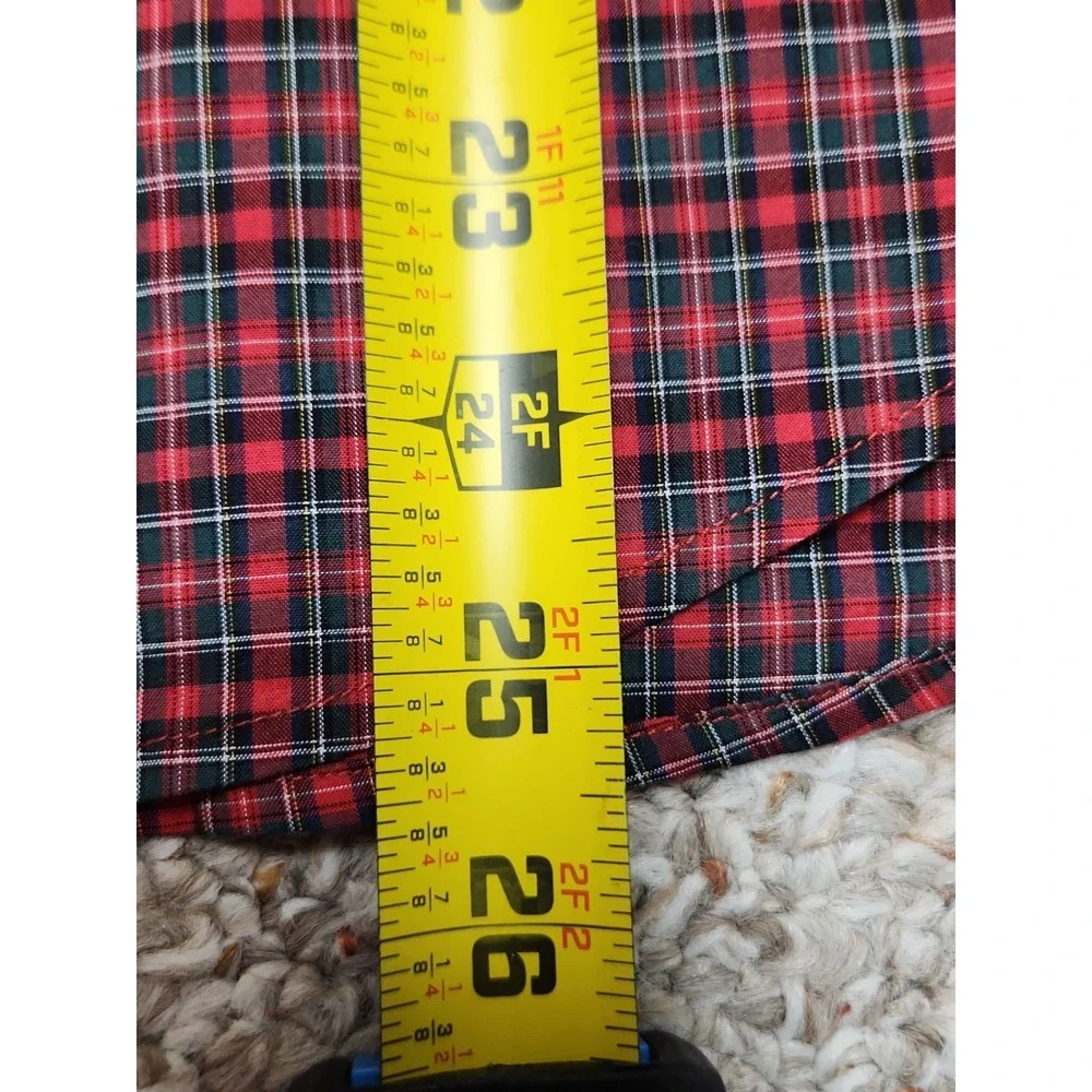Ralph Lauren Kids Tartan Red Plaid Button Down Shirt Long Sleeve L 14-16